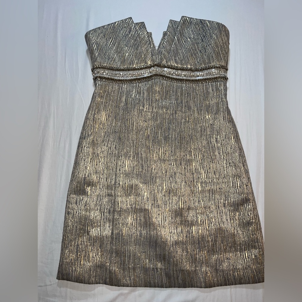 Laundry by Shelli Segal Gold Dress ✨ Size 2